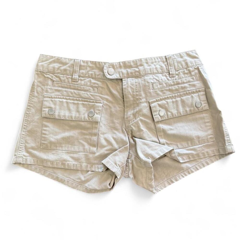 Tan cargo micro shorts size